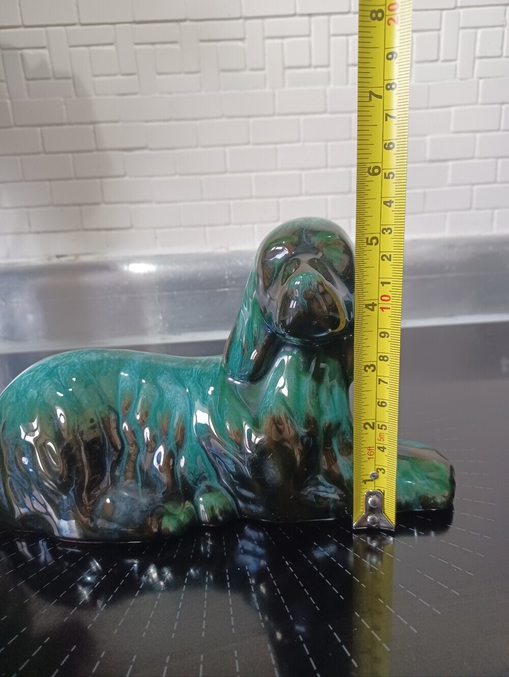 Vintage Mid Century Blue Mountain Pottery Cocker Spaniel Dog Statue BMP - Picture 7 of 9